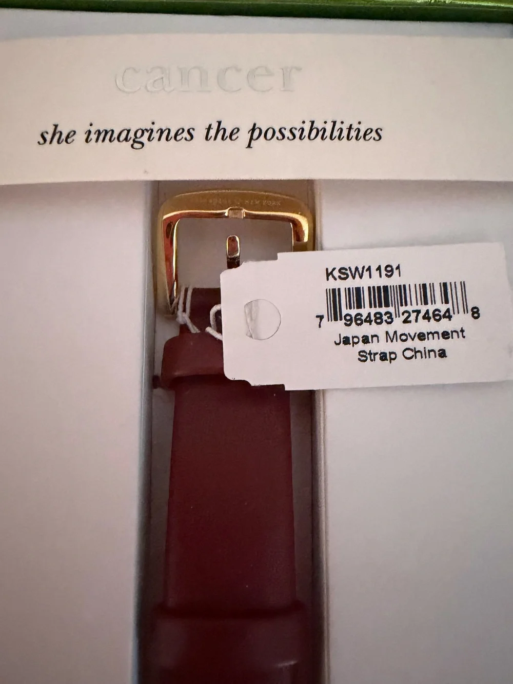 New Quartz Kate Spade Zodiac Watch Women  KSW1191 Gold Tone Cancer Crab Dial